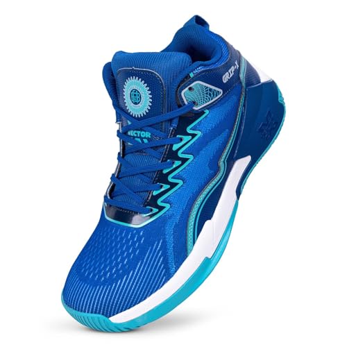 Image of Vector X Grip-X Mens Basketball Shoe /Sneakers Knitted Upper + Rubber Outsole Indoor & Outdoor Court Shoes Provide Ultimate Comfort, Lightweight, Reliable Grip for Sports Players