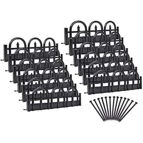EasyFlex Decorative No-Dig Landscape Edging Kit - 15 ft., Black Wrought Iron-Look Cover