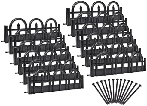 EasyFlex Decorative No-Dig Landscape Edging Kit - 15 ft., Black Wrought Iron-Look