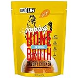 LonoLife Low Sodium Chicken Bone Broth Powder Mix | 10g Protein | Collagen-Rich, Keto & Paleo Friendly | Natural Ingredients | 8oz Bulk Container (15 Servings)