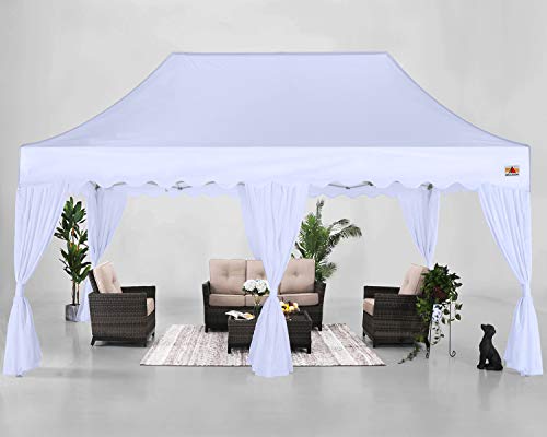 ABCCANOPY Patio Pop Up Canopy Tent with Curtain 10x20 Event-Series (White)