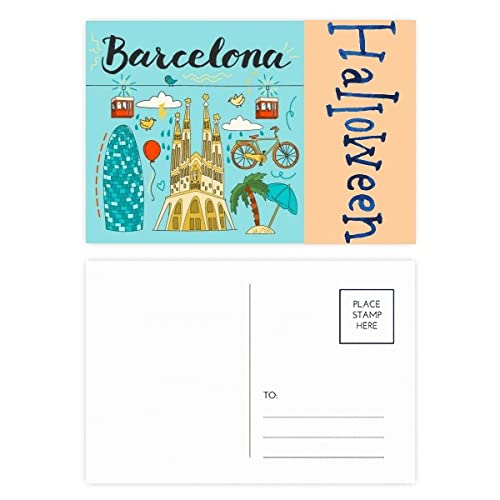 Cartes postales Sagrada Familia lot de 20 illustrations Halloween sur papier cartonné rigide