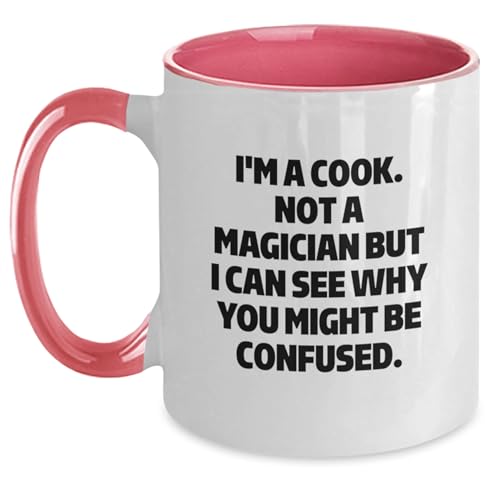 Image of Funny Cook Two Tone Coffee Mugs Gifts from Friends to Cooks at Christmas Unique
