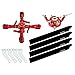 Microheli CNC Quad Carbon Plastic Blades Conversion Set (RED) - Blade Infusion 180