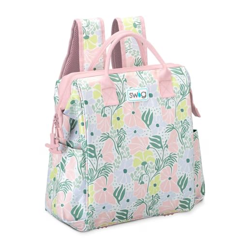 Swig Life Packi Backpack Cooler Bag, 24 Can Insulated Cooler, Garden Party - image 1