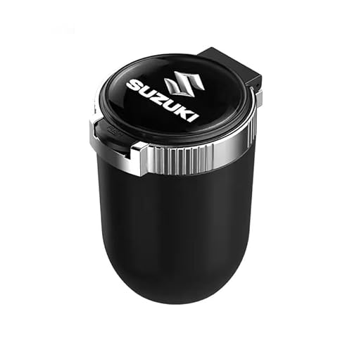 DXTYHB Auto Cendriers pour Suzuki Jimny, Cendrier de Voiture avec LED Cendrier Auto-Extinguible Cendrier Portable avec Clapet D’Ouverture Cendrier de Voyage ExtéRieur,A