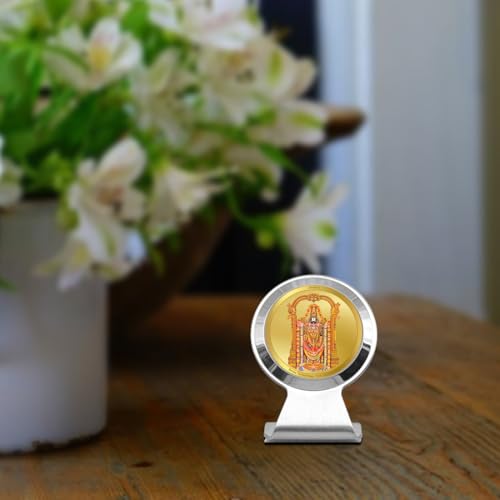 Image of DIVINITI 24K Gold Plated Religious Car Dashboard Frame | Premium God Idol Frame for Car, Home Mandir & Office Table | Spiritual Gift, Decorative Showpiece