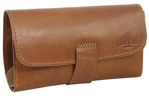 Preisvergleich Produktbild Pfeifentasche Tabaktasche Drehertasche Pfeifenbeutel Tabakbeutel Braun Leder
