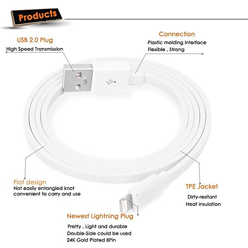[Apple Mfi Certified] Iflash® (3 Feet) Flat & Tangle Free Lightning To Usb Sync And Charge Cable For Iphone Xs Max, Xs, X, 8 Plus, 7 Plus, Ipad Pro Air Mini - [Flat & Tangle Free Style, Gray Color] #TOP2