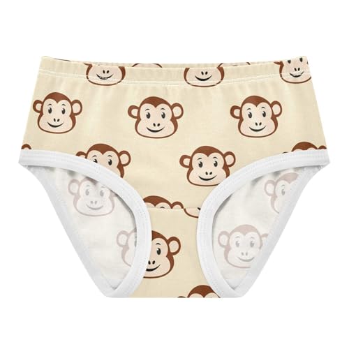Cute Monkey Yellow Toddler Girls's Underwear 2T 2302193