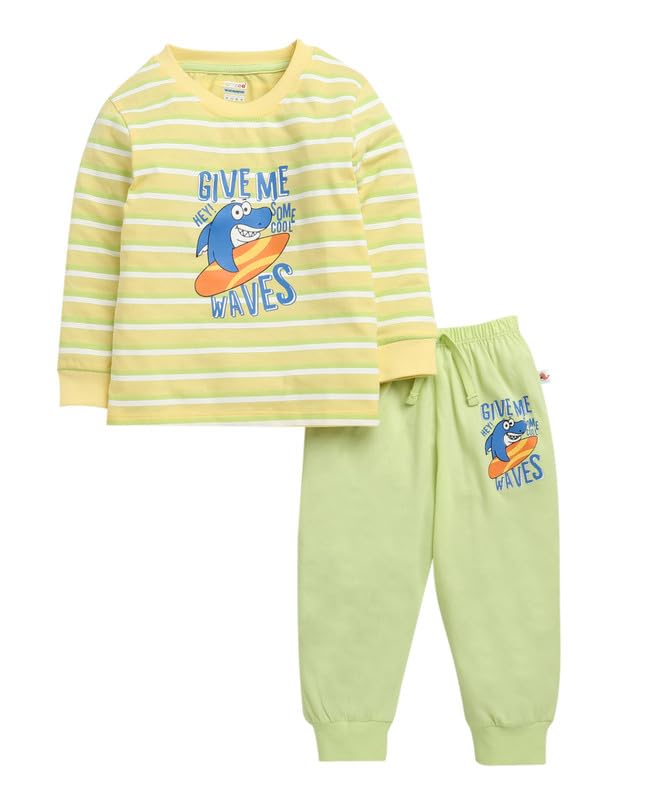Image of BUMZEE Boys Cotton Full Sleeves T-Shirt & Pyjama Set (Peb10384391)