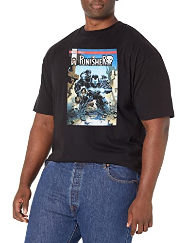 T-shirt Punisher homme noir 5XL ample et confortable pour grand gabarit