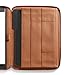 Leatherology Cognac Executive Zippered Portfolio – Full-Grain Leather Padfolio Interior Tablet Pocket, Pen Loop & Multiple Pockets – Fits Letter Paper – Professional Zippered Organizer