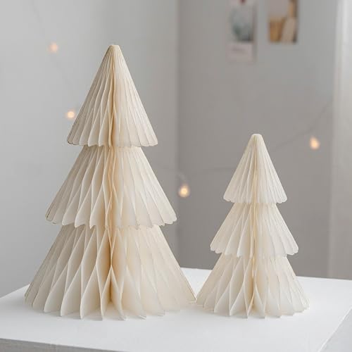 Xiyocadt 2 Stück Faltbarer Weihnachtsbaum, Papier Weihnachtsbaum,...