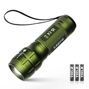 Lighting EVER LED Taschenlampe Klein, Extrem Hell & Zoombar Mini Taschenlampen Batteriebetrieben für Kinder, Wasserdichte Handlampe für Camping, Outdoor, Notfälle (Grün)