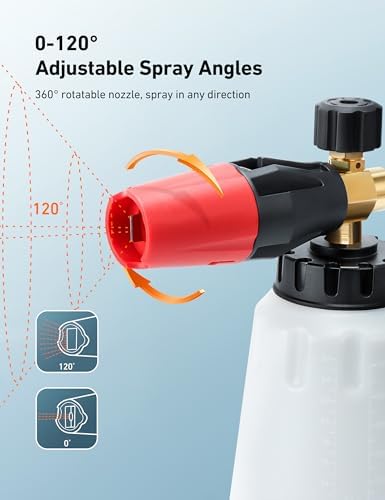 AstroAI Foam Cannon for Pressure Washer with 1/4" Quick Connect Plug, 1L — view 3