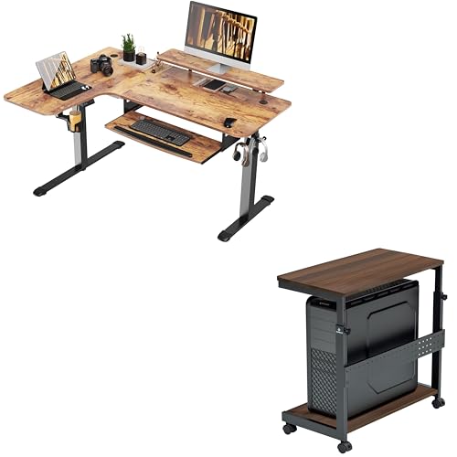 eureka ergonomic height adjustable computer tower stand