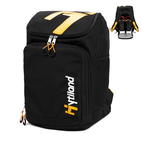 Hytiland Ski Boot Bag 32L Ski and Snowboard Boot Travel Backpack Ski and Snowboard Boots Bag for Ski Boots Ski Helmet Goggles and Snowsuits for Women and Youth