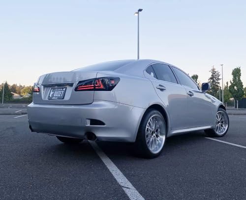 Image of iJDMTOY Smoked Lens Rear Bumper Reflector Lenses Compatible With 2006-2013 Lexus IS IS250 IS350, OE-Spec LH RH Assembly