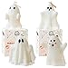 MOMAHUA 4 Candele Profumate Halloween con Cera di Soia Naturale,4 Disegno Fantasma,20-28 Ore di Durata,per Aromaterapia e Halloween Decorazione,Idea Regalo per Lei e Amici immagine