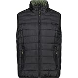 Imbottitura in ovatta termica CMP - Weste aus recyceltem Polyester für Herren, Schwarz-Ölgrün, 58