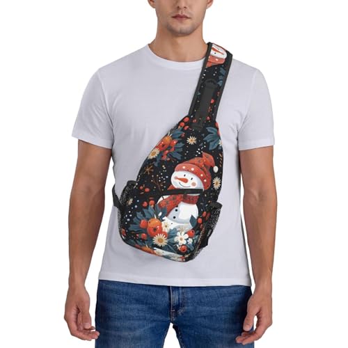 Bolso bandolera unisex con diseño navideño de muñeco de nieve miniatura 7