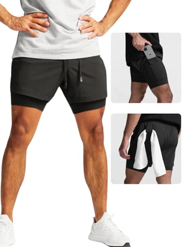 Shorts Masculino 2 em 1 Ideal com proteção Uv 20 Branco GG