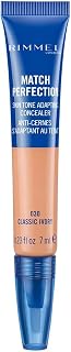 Rimmel London Match Perfection Light Coverage Blendable Liquid Concealer, 030 Classic Ivory, 7 ml