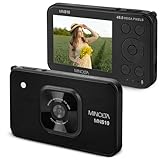 Minolta 48MP Digital Camera - 4K Ultra Slim HD Video, 2.9” IPS LCD Display, Autofocus Lens with Digital Image Stabilization, 4X Digital Zoom, Compact Travel Camera for Vlogging (Black)