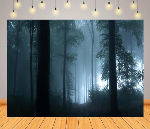 Fondo fotográfico bosque oscuro Misty 7x5ft miniatura 2