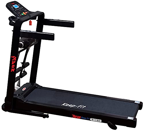 Image of Avon TM-110 Multi (3 HP Peak) Motorized Treadmill with 3 Step Manual Incline, Black