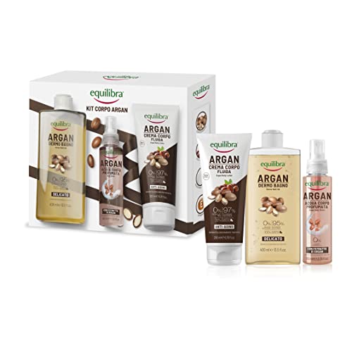 Equilibra Corpo, Kit Corpo Argan, Argan Dermo-Bagno Delicato, Argan...