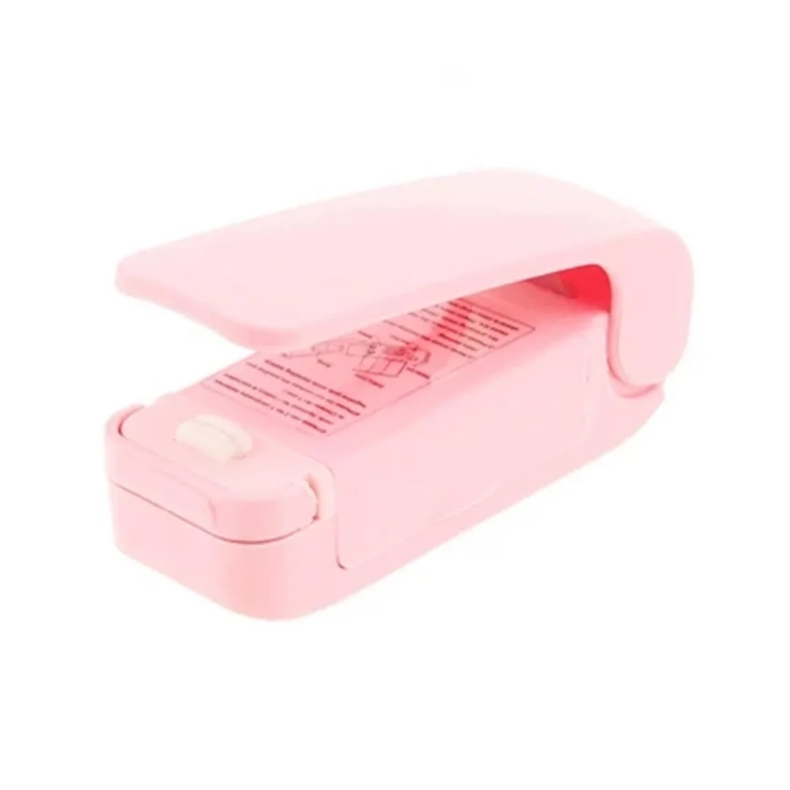 Adatto per mini sigillatrice a caldo ricaricabile tramite USB, sacchetto di immagazzinaggio in ABS per sigillatura alimentare, sigillatore a clip portatile per alimenti (bianco)