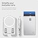 Spigen Ultra Hybrid MagFit (Clear White) Designed for Galaxy S25 & Ultra Hybrid (MagFit) Wallet Card Holder (Crystal Clear)