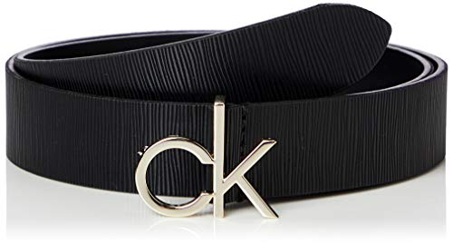 Calvin Klein Re-Lock Low CK 3cm EP Cintura, Black