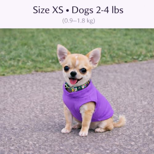 Image of JACKO & CO - Fleece Vest Dog Sweater with Leash Ring - Soft, Warm & Lightweight Pullover Coat for Small & Medium Dogs, Puppies & Cats - Cozy Fall /Winter /Spring Pet Jacket (Purple, X-Small 2-4lbs)