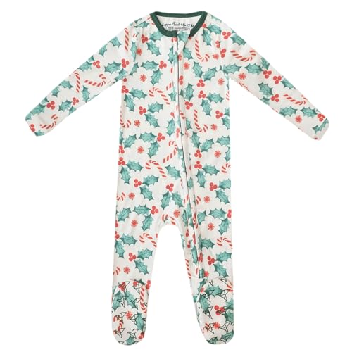 Image of Copper Pearl Baby Zip-Up Footie Pajamas - Soft Stretchy Sleep and Play Footies for Boys and Girls