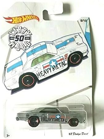 Hotwheels '68 Dodge Dart 810 Plata - Larry Wood 50 aniversario