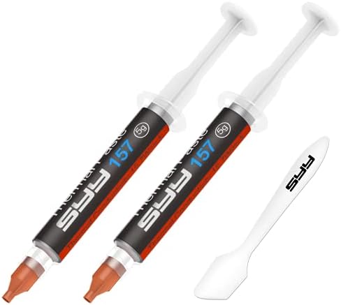SYY Thermal Paste, 2g with Toolkit 2022 New Upgrade Easy to Apply CPU Thermal Compound Paste Heatsink for IC/Processor/CPU/Coolers, Carbon Based High Performance, Thermal Interface Material