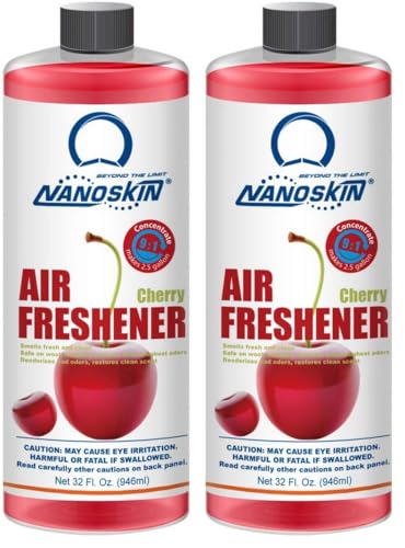 Image of Nanoskin Concentrated Air Freshener - CHERRY - Emits Fragrant Scent with Odor Eliminator into The Air to Freshen Interior | Adjustable Dilution up to 9:1 | For Automotive, Home, Office & More