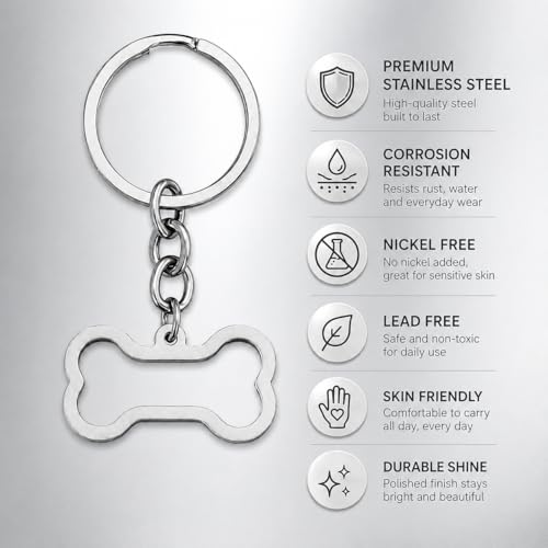 Image of M Men Style Personalised Dog Paw Print Silver Stainless Steel Keychain For Men And Women LCK061