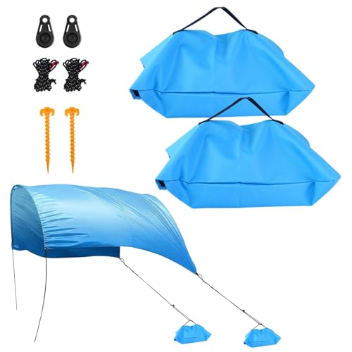 2 Pack Beach Canopy Wind Assist Kit for Shibumi Beach Canopy Beach Shade Accessories with Sandbags Guy Lines & Stakes No Wind Sun Canopy Assist for Stable Tent-Like Shade (Canopy Not Included)