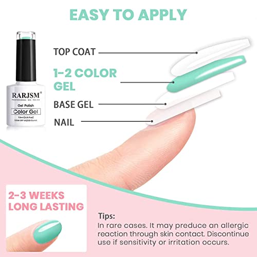 Set de esmaltes en gel para uñas 7 colores pastel 7.5 ml miniatura 7