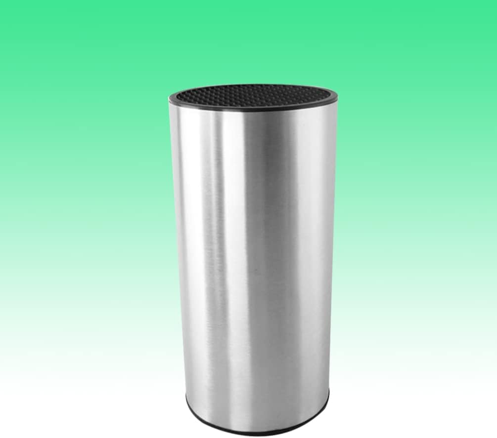 Hemoton Stainless Steel Knife Holder Universal Block Kitchen Tool Organizer Countertop Space Saving Multifunctional Utensil Stand for Home Cooking