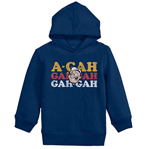 Brisco Brands A-Gah Popeye The Sailor Laugh Boy Girl Hoodie Sweatshirts Navy