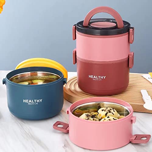 Tinaforld BENTO BOX Lunch Box, Stackable 3 Layers Containers, Portable 2.2L Large Capacity Leakproof Bento Box thumb #3