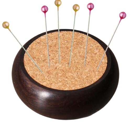 Coussin en bois pour épingles à coudre – Coussin rond en pour matelassage | Outil de bricolage portable polyvalent accessoires de matelassage pour maman, amis, famille
