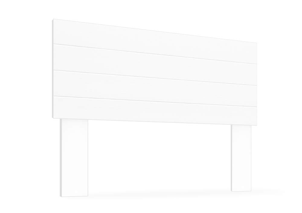 LA WEB DEL COLCHON - Cabecero de Madera Rústico Vintage para Cama de 105 (115 x 90 cms.) Blanco nórdico | Cabeceros Madera | Dormitorio Matrimonio | Cabezal Cama |Estilo nórdico