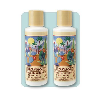 (2 PK) Arizona Sun Water Resistant Sunscreen SPF 30 â€“ 4 oz -Total Sun Protection Lotion- Face and Body Sun Screen â€“ Sun Block