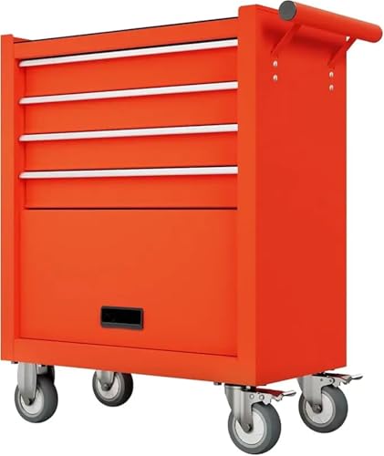 DTYBJN Estante De Almacenamiento Caja de Herramientas Resistente con 4 cajones, Caja de Herramientas con Ruedas de Metal Resistente para mecánicos Bolsa portaherramientas(4-Drawers)